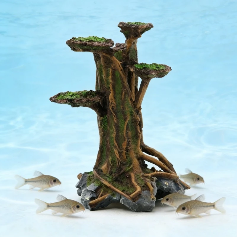 Aquarium Plant Roots - Décoration d'aquarium en résine : Arbre