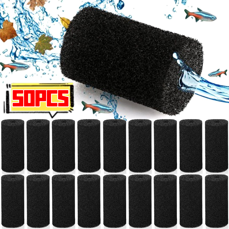 Aquarium Planted Filter - 50/5x Éponge pré-filtre pour aquarium, rouleau