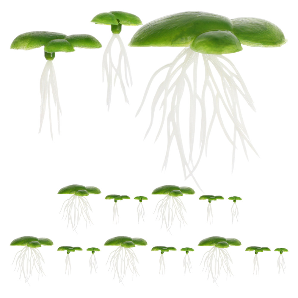 Aquarium Plant Roots - Lot de 6 mini-plantes artificielles flottantes