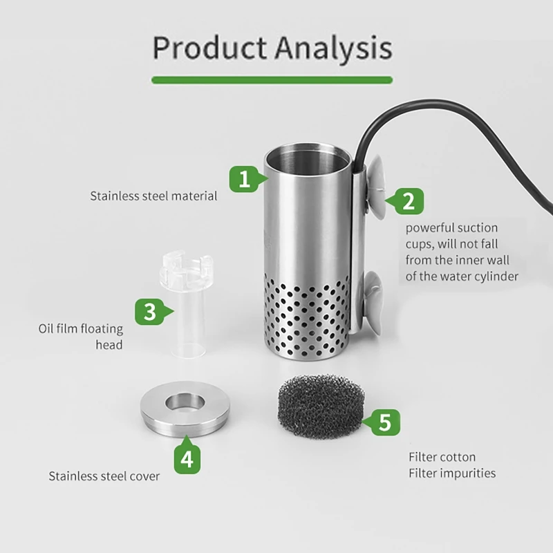 Filtre USB en acier inoxydable - Aquarium Planted Filter avis et prix